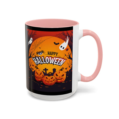 Spooky Halloween Coffee Mug - Perfect for Ghost Lovers and Fall Celebrations, Halloween Decor, Gift, Pumpkin Spice Season, Black Accent Mug