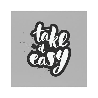 Take It Easy Car Magnet – Fun Auto Decor, Gift for Drivers, Road Trip Decal, Inspirational Vehicle Magnet, Easygoing Vibes
