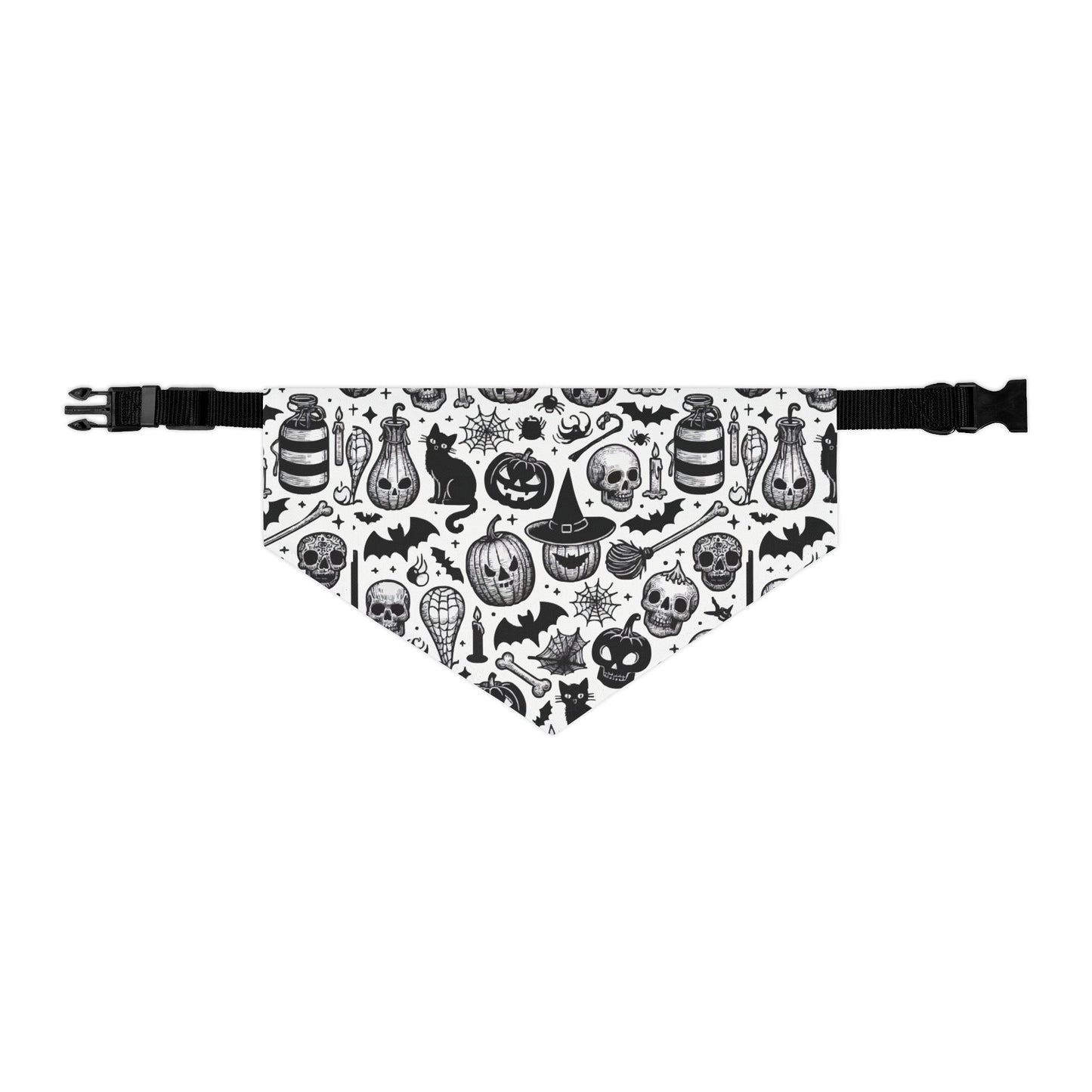 Spooky Pet Bandana Collar for Halloween, Dog Accessory, Halloween Costume, Pet Gift, Festival Fashion, Pet Costume