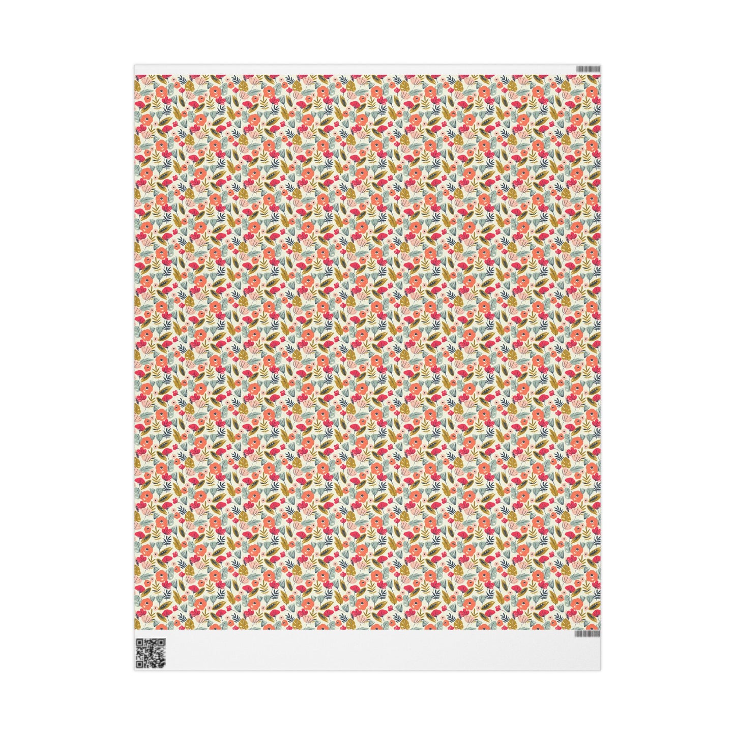 Floral Wrapping Paper for All Occasions, Gift Wrap Roll, Birthday, Holiday, Eco-Friendly, Festive Gift Packaging, Artisan Design