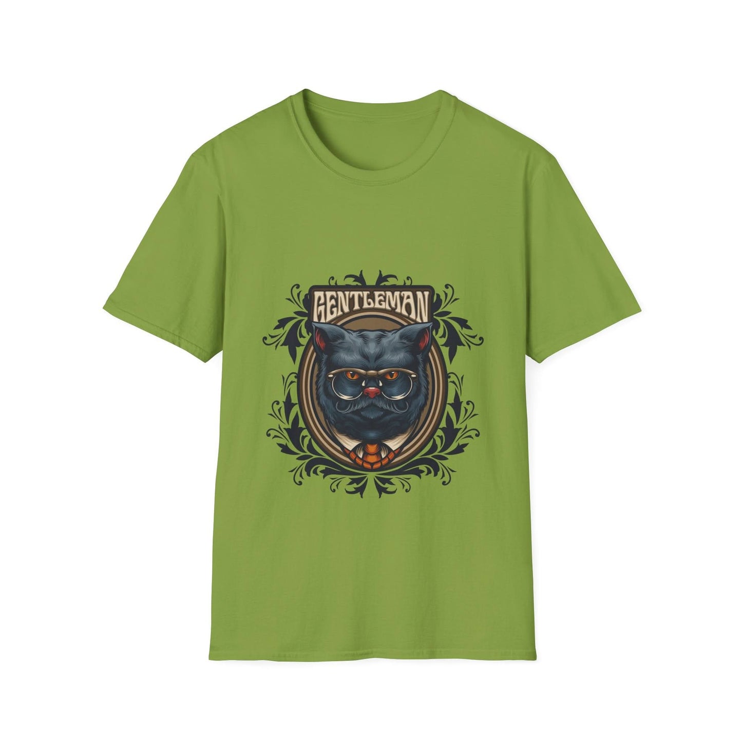 Animal Grey Cat with Framed Ornaments - Mleem