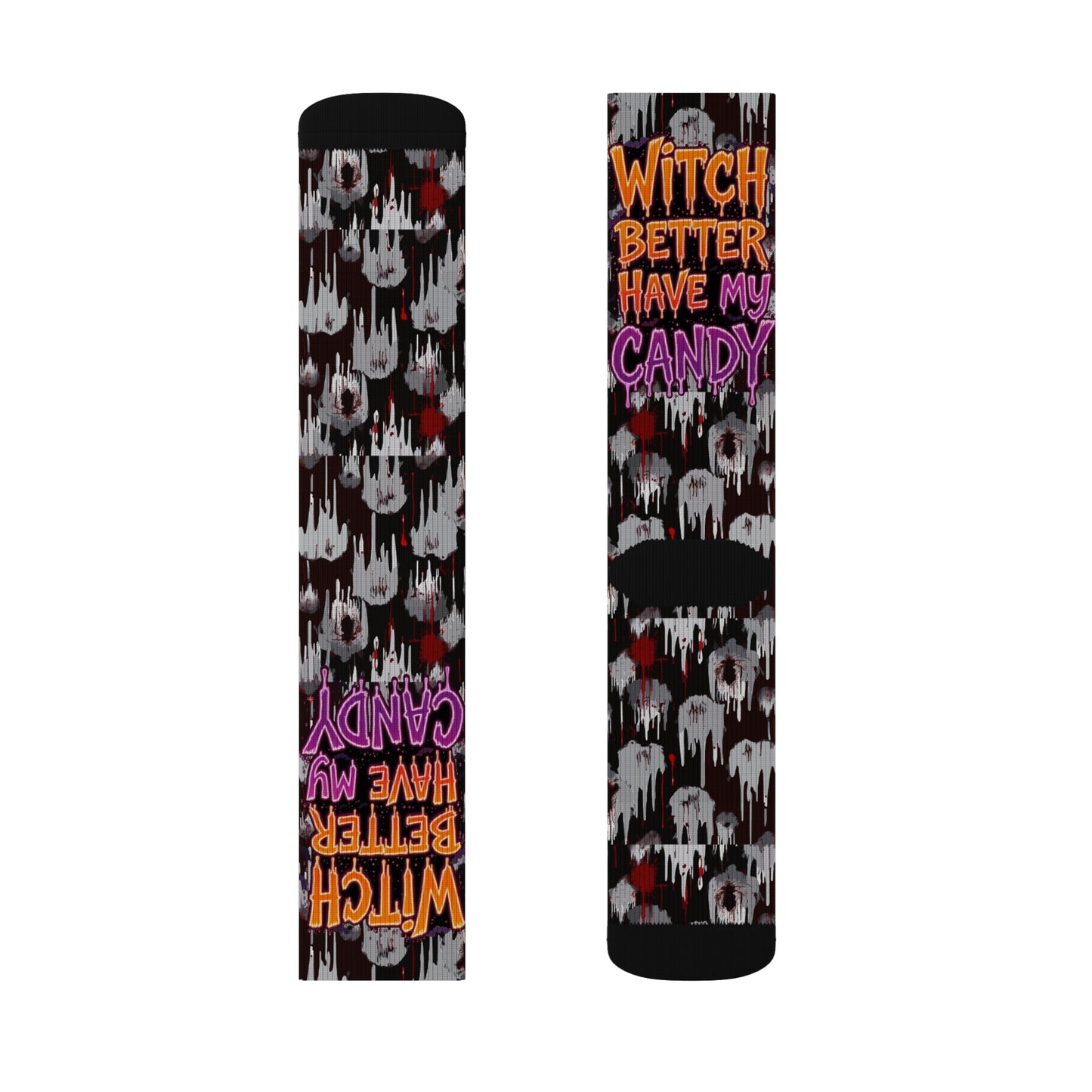 Sublimation Socks - Spooky Ghost Design, Perfect for Halloween, Unique Gift for Friends, Fun Novelty Wear, Cozy Home Accessories