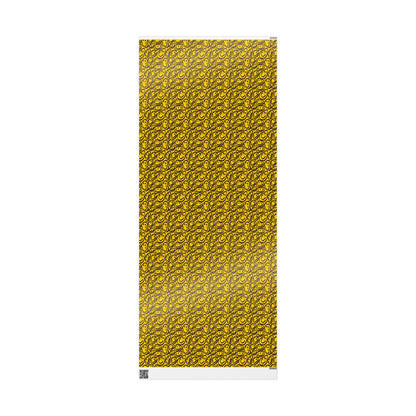 Stylish Wrapping Paper Roll, Unique Gift Wrap for Birthdays, Holidays, Anniversaries, DIY Crafts, Yellow Black Design