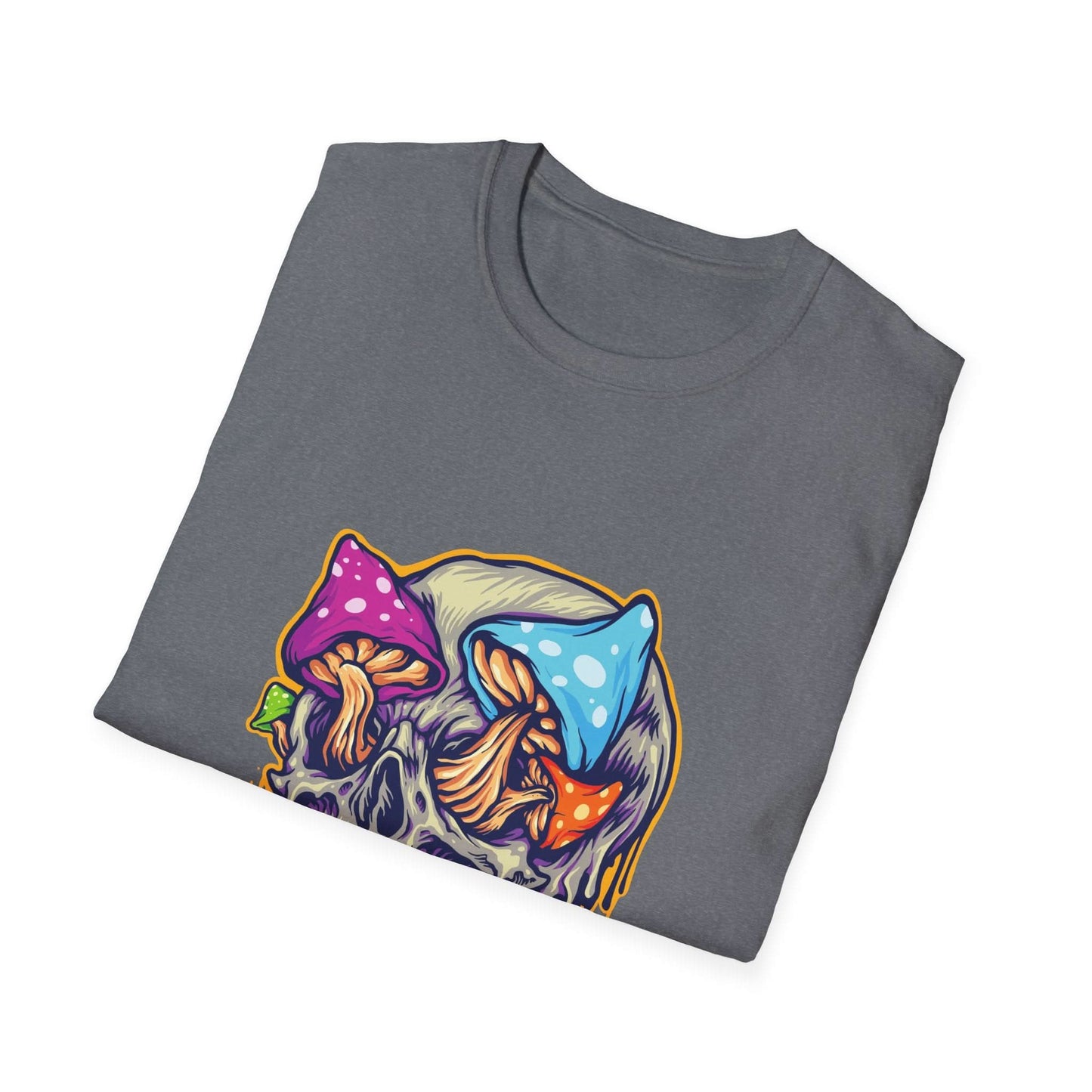 Scary Skull Mushrooms Melted Colorful - Mleem