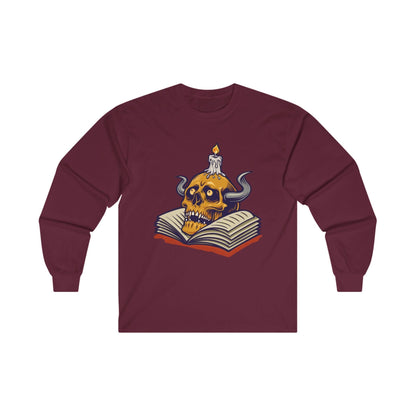 Human Skull & Book with Candle - Mleem
