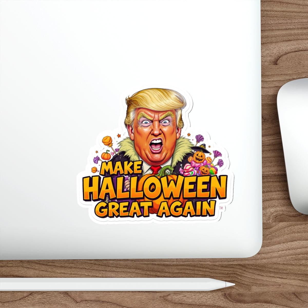 Halloween-Themed Die-Cut Stickers, Fun Party Favors, Laptop Decor, Seasonal Decor, Make Halloween Great Again
