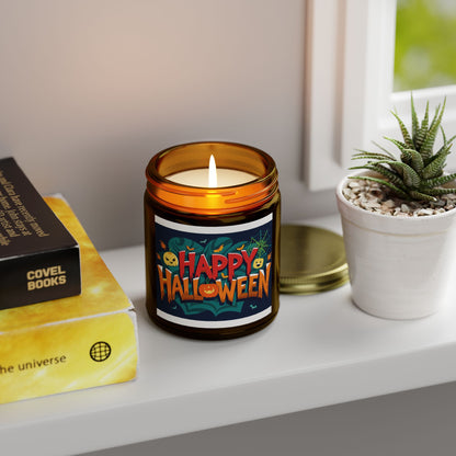 Halloween Themed Scented Candles - Coconut Apricot Wax (4oz, 9oz) | Festive Fall Decor, Trick or Treat Gift, Cozy Autumn Vibes, [...]