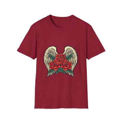 Red Rose Blooms with Angels Wings - Mleem