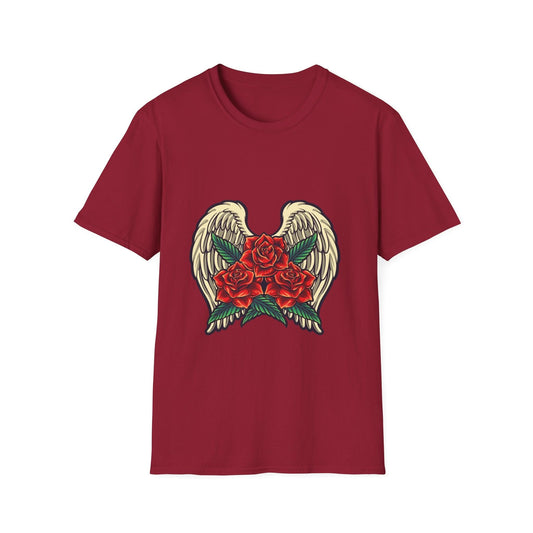 Red Rose Blooms with Angels Wings - Mleem