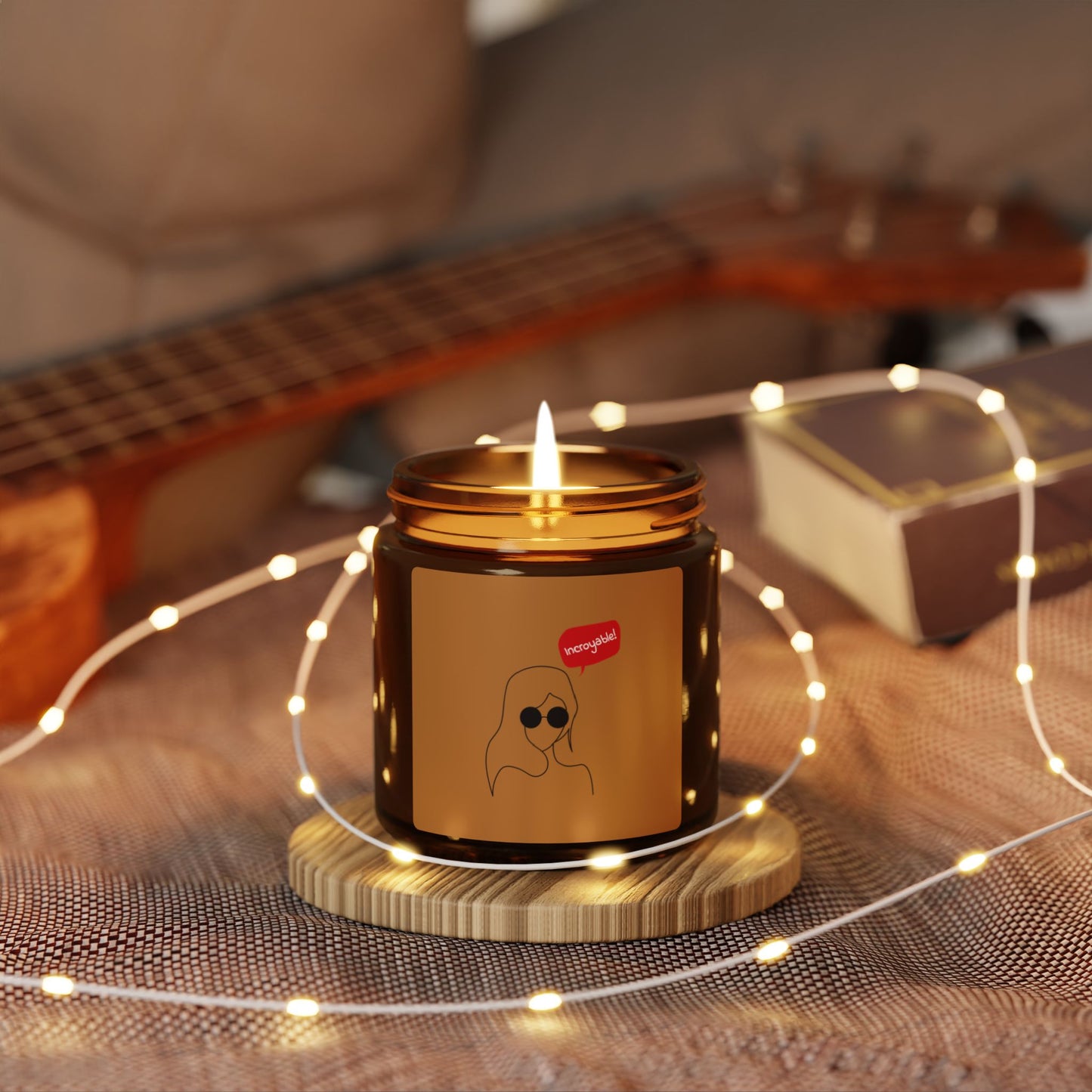 Scented Soy Candle with Stylish Design, Home Decor, Gifts