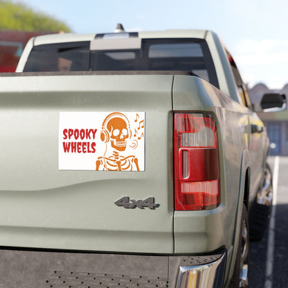 Spooky Wheels Car Magnet - Halloween Decor, Fun Skeleton Design, Auto Decoration, Party Favor, Gift for Car Lovers