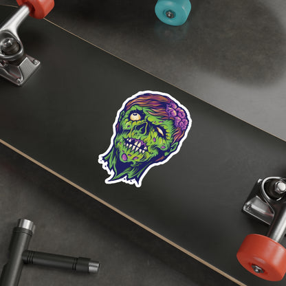 Zombie Die-Cut Stickers - Spooky Decor, Laptop Accessories, Halloween Party Favors, Gift Ideas for Horror Fans, Unique Art
