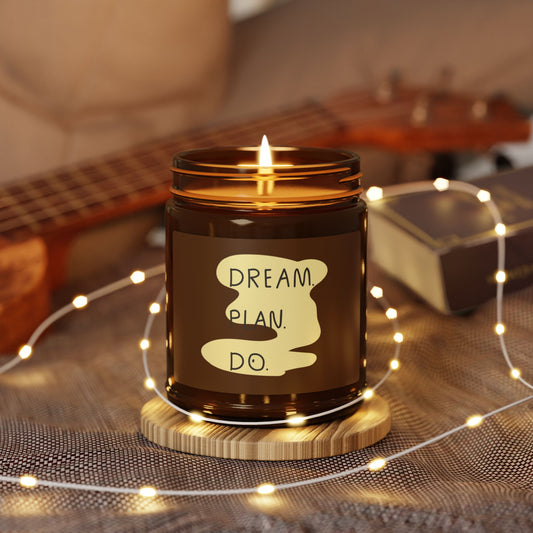Dream Plan Do Scented Soy Candle - Cozy Home Decor,  Motivational Home Fragrance
