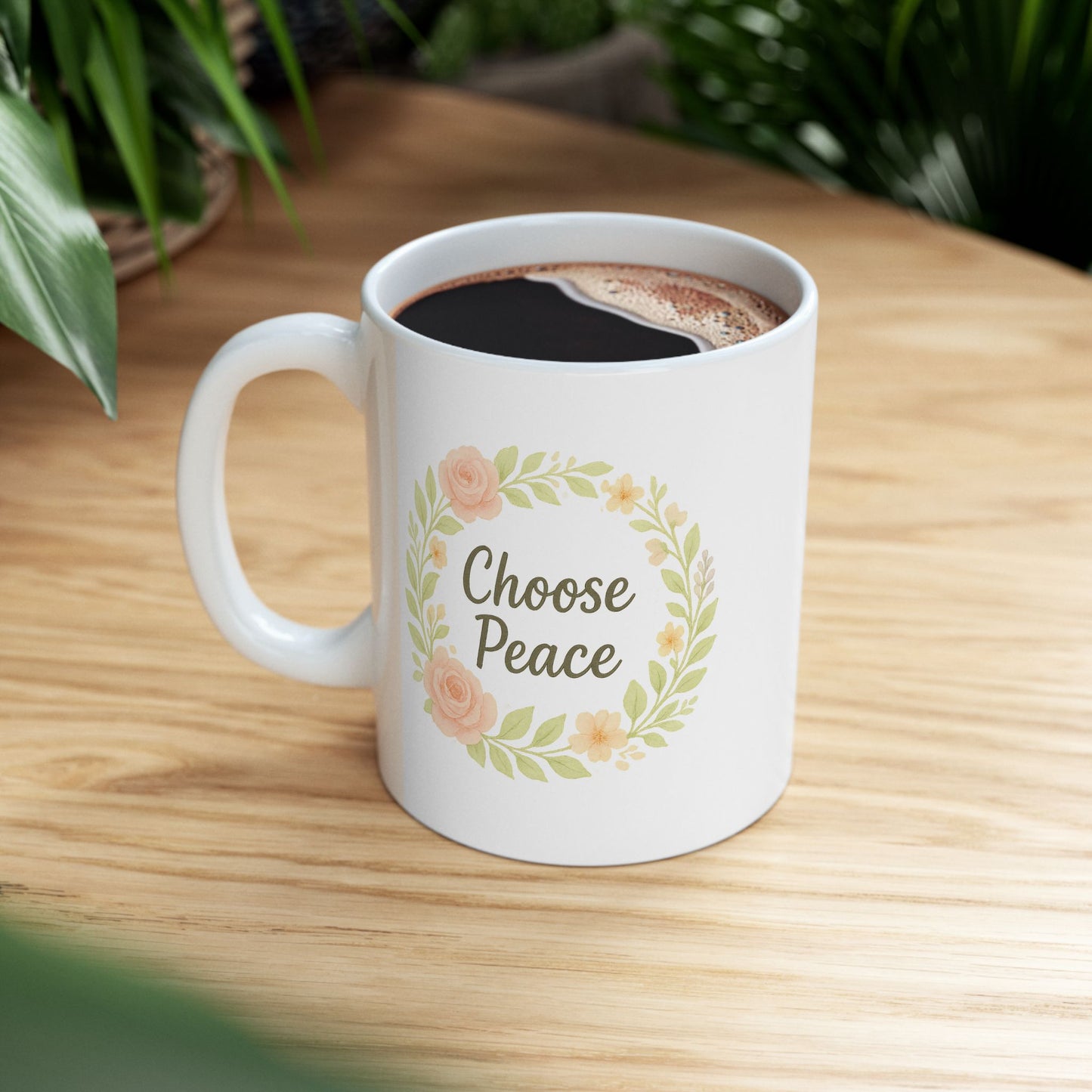Floral Design Ceramic Mug