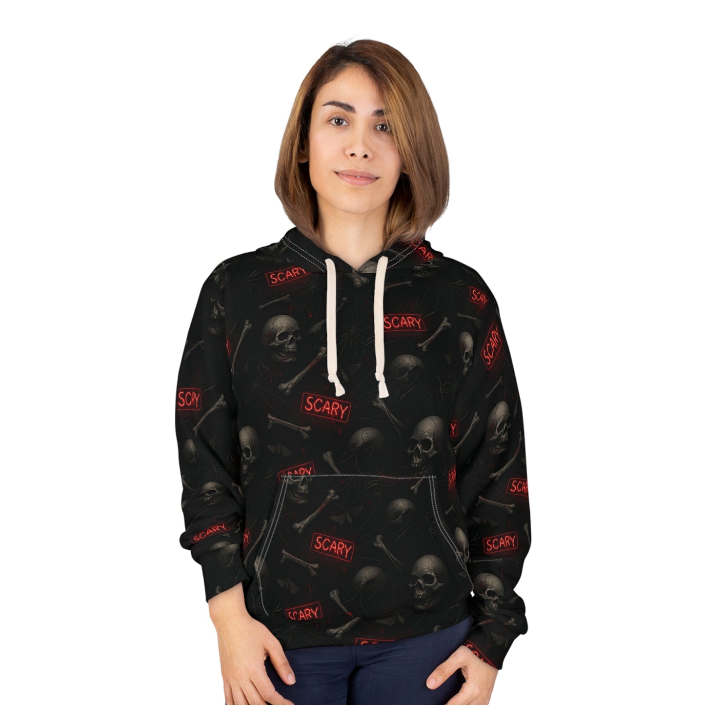 Spooky Skull Hoodie - Perfect for Halloween, Cozy Warmth, Unisex Style, Gift for Goths, Streetwear Fashion