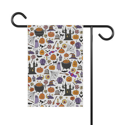 Halloween Garden Banner, Spooky Decor for Outdoors, Fall Lawn Flag, Seasonal Home Decor, Witchy Garden Flag