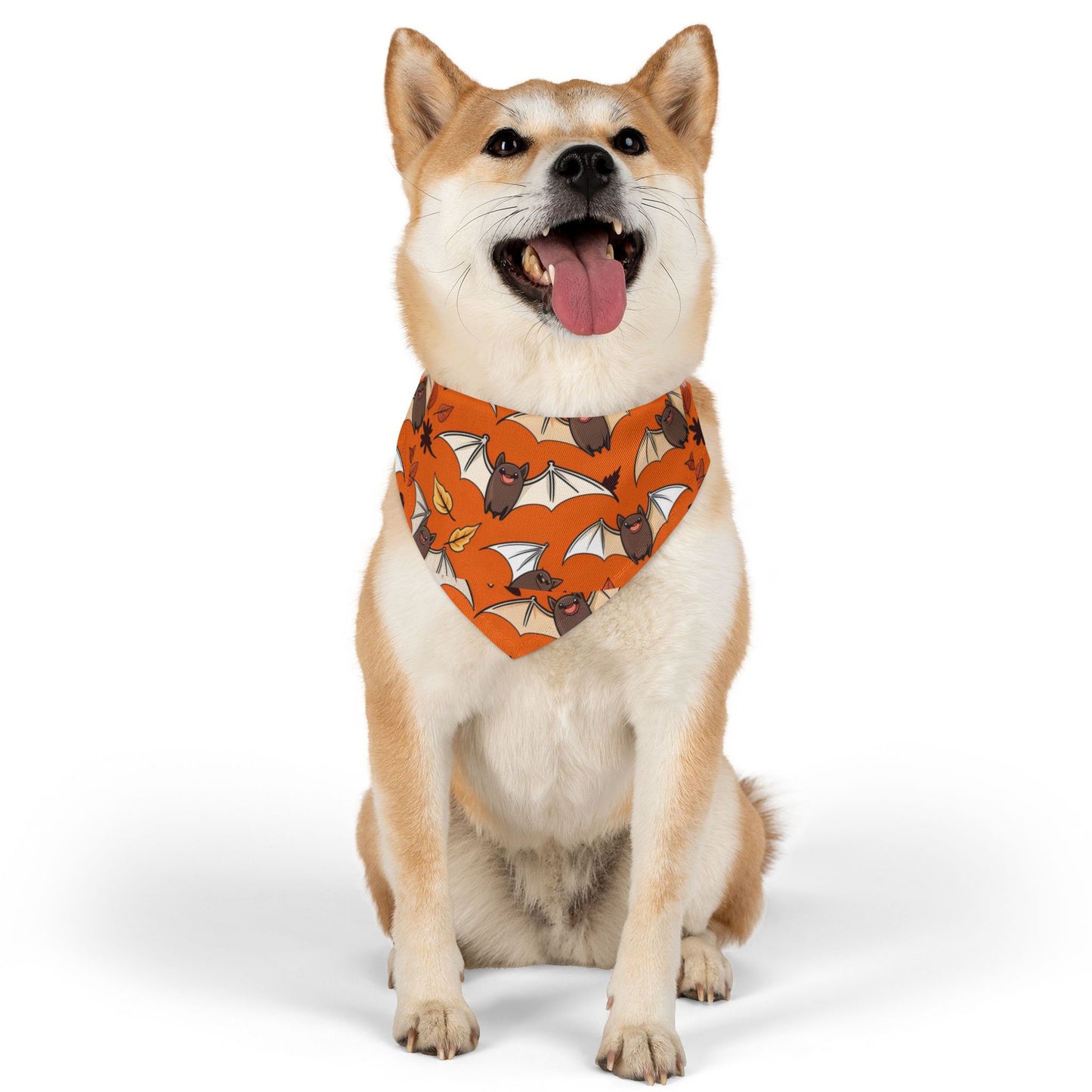 Cute Halloween Pet Bandana Collar, Dog Accessories, Pet Costume, Bat Print, Fall Pet Gear