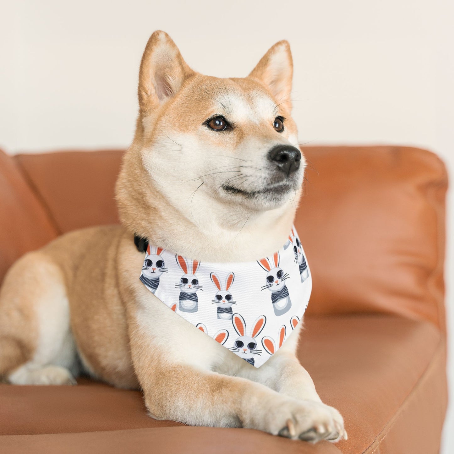 Charming Pet Bandana Collar for Dogs, Playful Bunny Design, Cute Gift for Pet Lovers, Perfect for Spring Celebrations