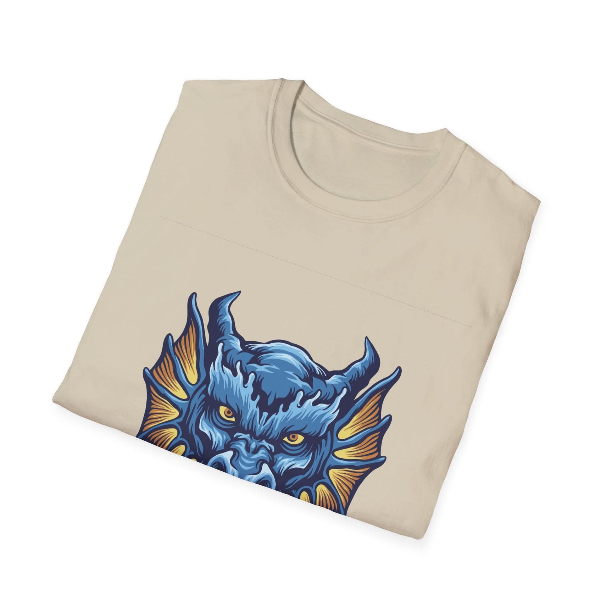 Blue Angry Dragon Head Mascot - Mleem