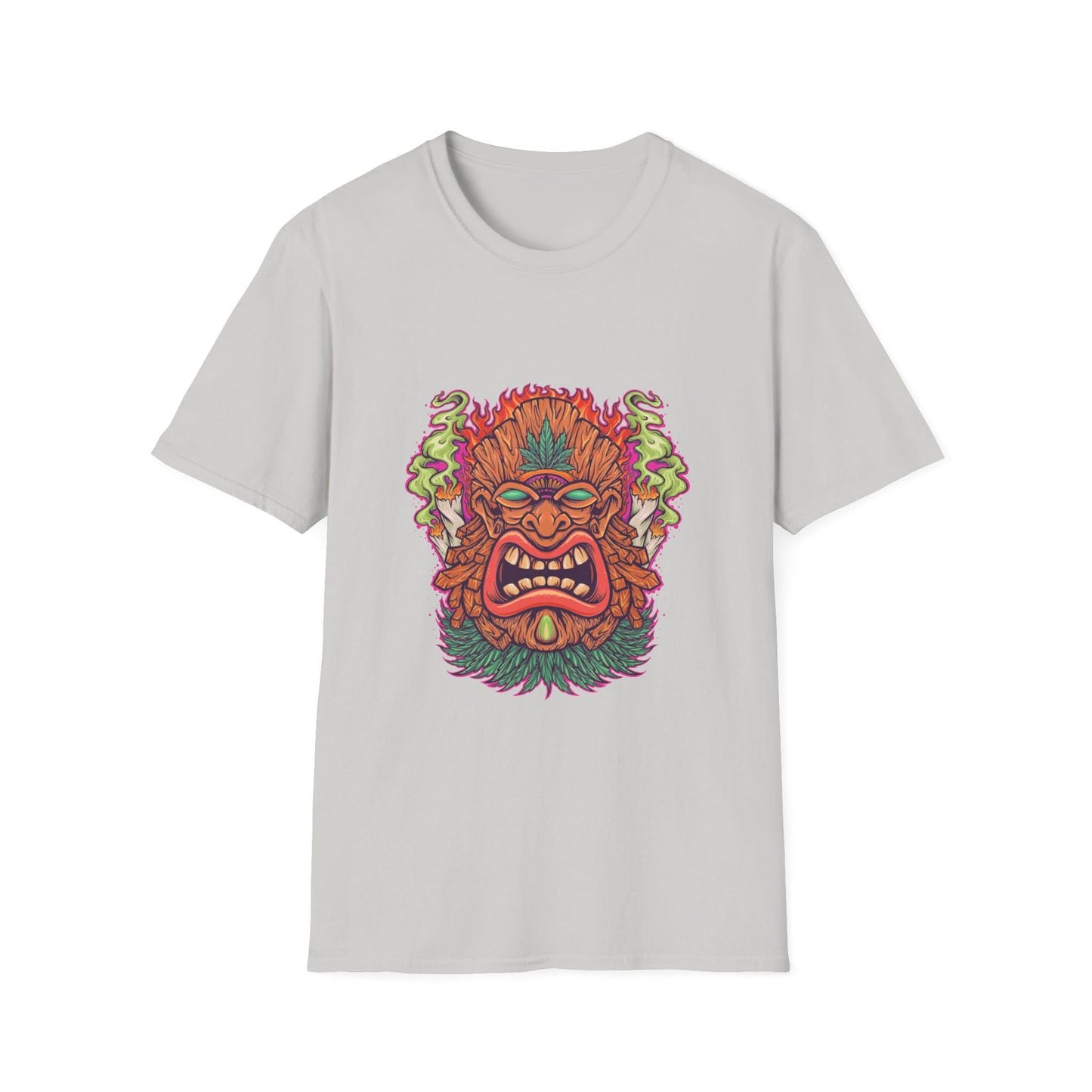 Tiki Leaf Weed Mascot with Smoke - Mleem