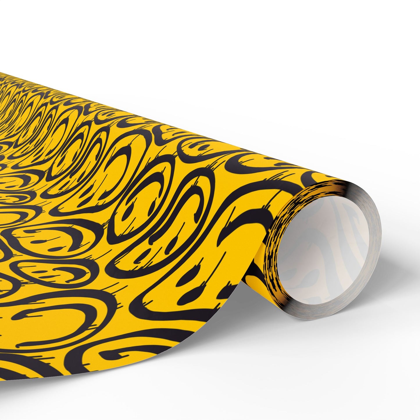 Stylish Wrapping Paper Roll, Unique Gift Wrap for Birthdays, Holidays, Anniversaries, DIY Crafts, Yellow Black Design