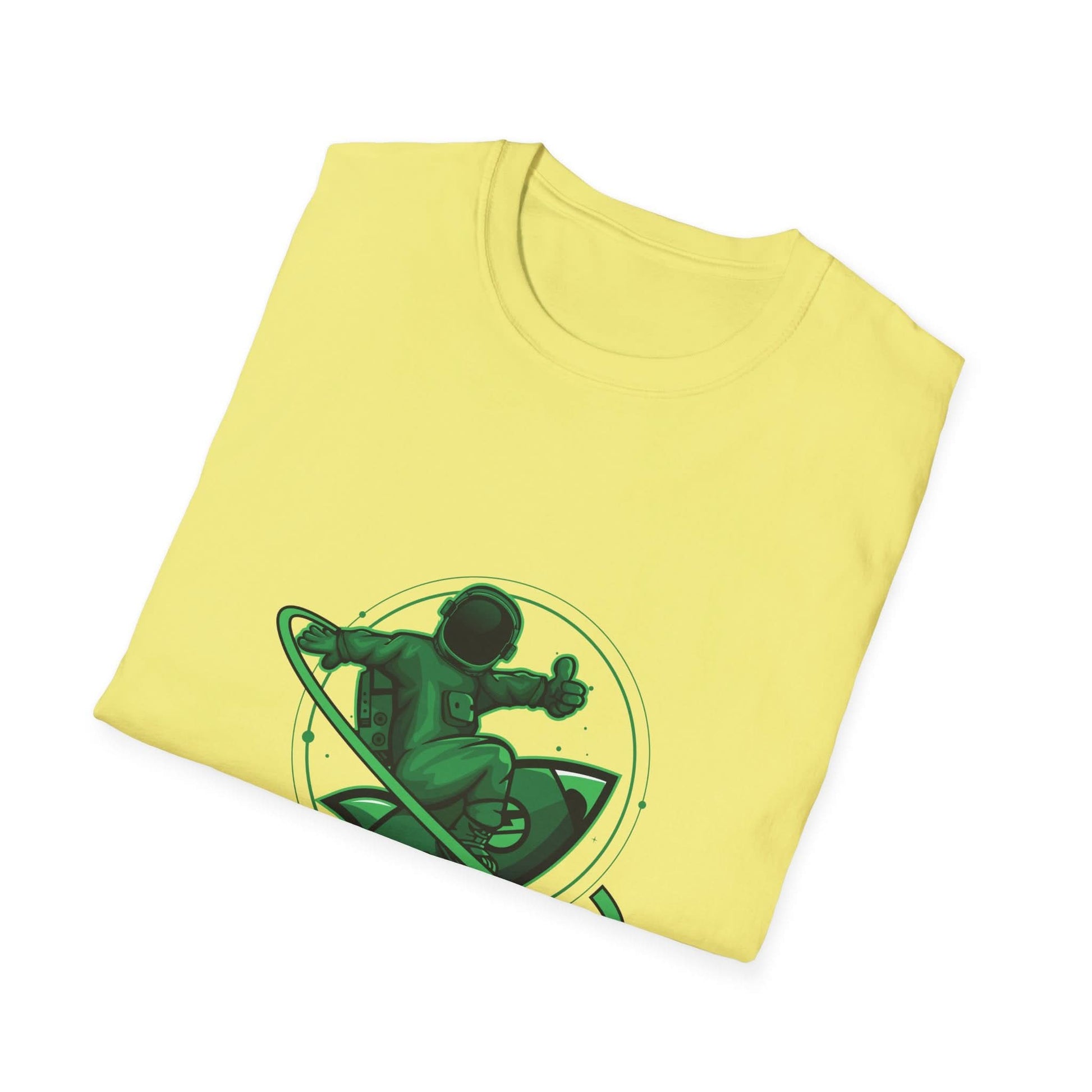 Green Astronaut Flying in Space - Mleem