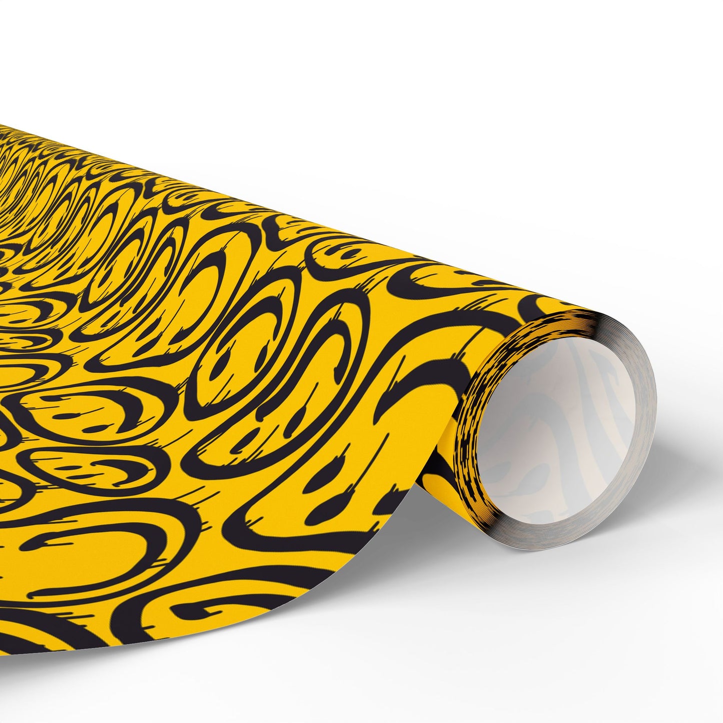 Stylish Wrapping Paper Roll, Unique Gift Wrap for Birthdays, Holidays, Anniversaries, DIY Crafts, Yellow Black Design