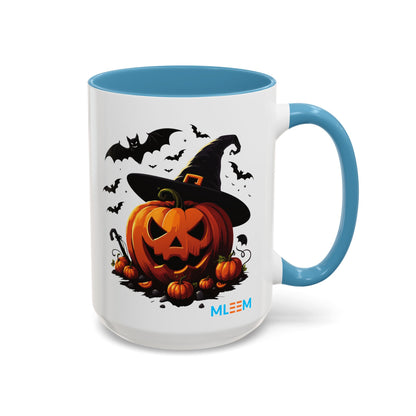 Halloween Pumpkin Accent Coffee Mug – Perfect for Fall, Autumn, Spooky Season, Gift for Coffee Lovers, Home Decor