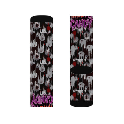 Sublimation Socks - Spooky Ghost Design, Perfect for Halloween, Unique Gift for Friends, Fun Novelty Wear, Cozy Home Accessories