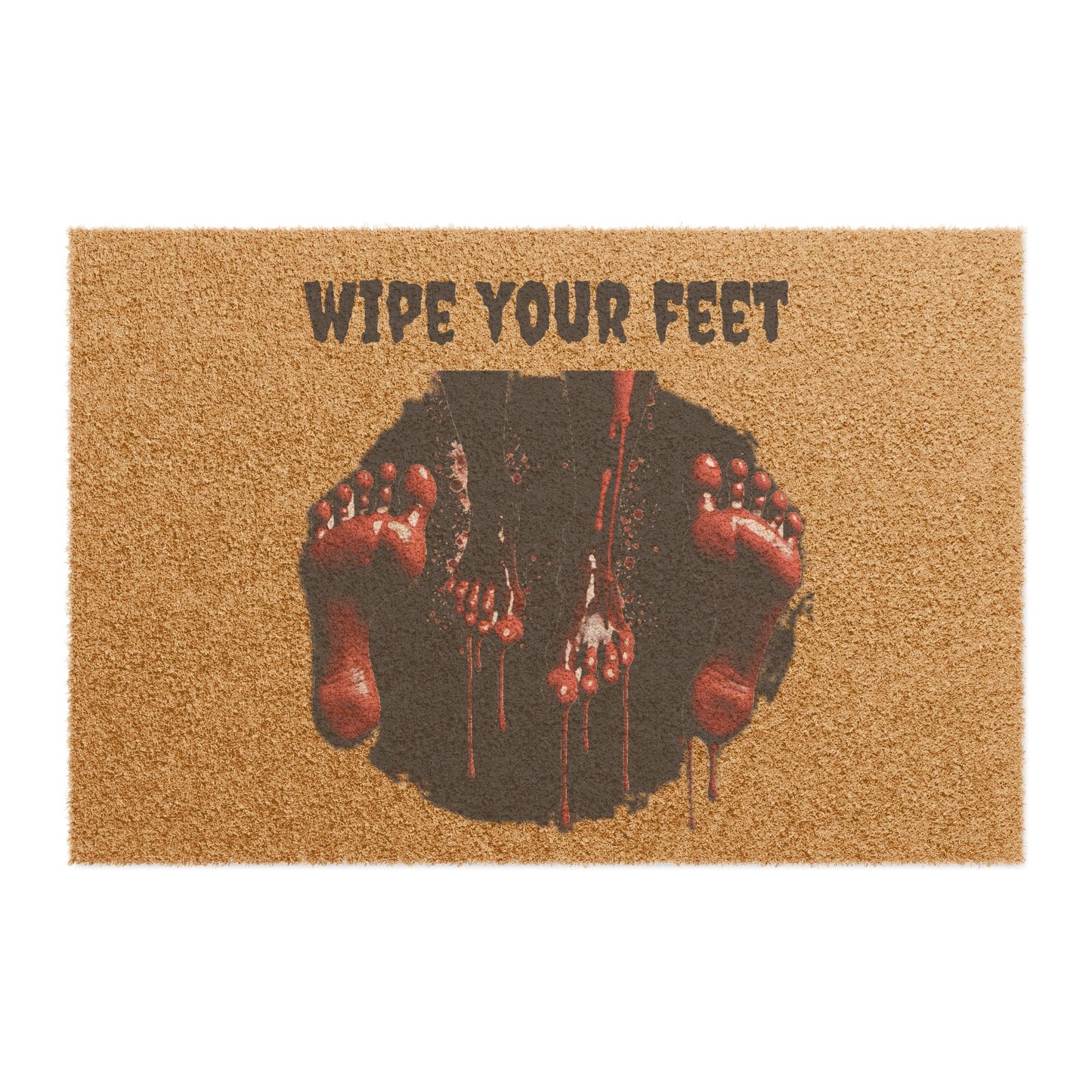 Spooky Doormat - Wipe Your Feet Creepy Welcome Mat, Halloween Decor, Funny Housewarming Gift, Outdoor Welcome Rug, Ghoulish Entrance Mat