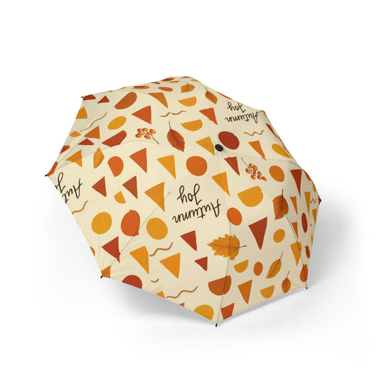 Fall Patterned Semi-Automatic Foldable Umbrella, Autumn Umbrella, Travel Umbrella, Cute Rain Gear, Gift for Her, Outdoor Accessories