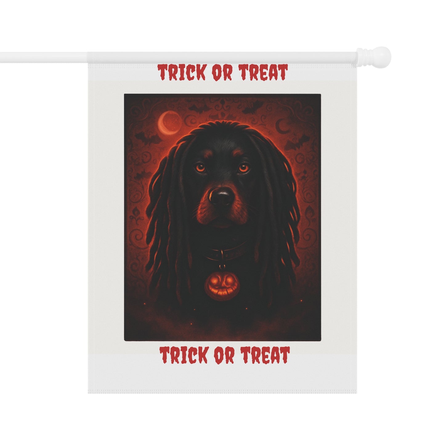 Halloween Garden Banner, Trick or Treat Decor, Fall Seasonal Flag, Dog Lover Gift, Outdoor Home Decoration