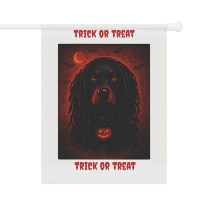 Halloween Garden Banner, Trick or Treat Decor, Fall Seasonal Flag, Dog Lover Gift, Outdoor Home Decoration