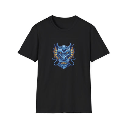Blue Angry Dragon Head Mascot - Mleem