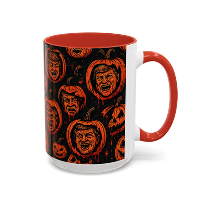 Spooky Pumpkin Faces Coffee Mug | Halloween Gifts, Funny Coffee Cup, Whimsical Mug, Holiday Decor, Unique Gifts