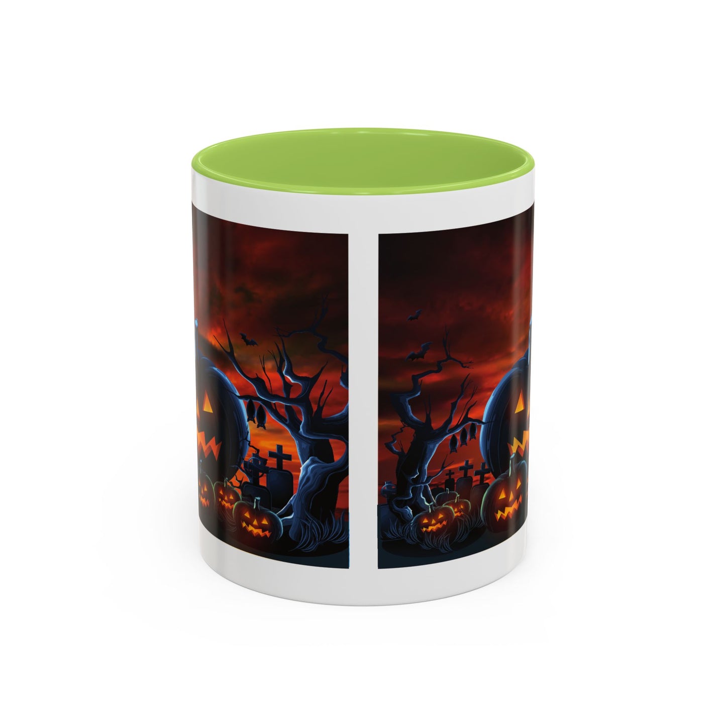 Halloween Pumpkin Accent Mug, Spooky Coffee Cup, Fall Decor, Trick or Treat Gift, Dark Themed Drinkware, Halloween 2023,