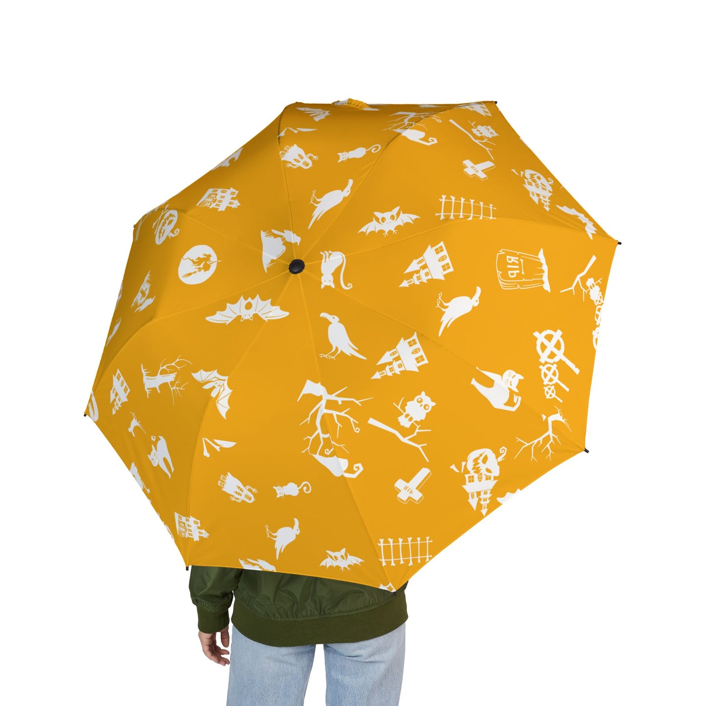 Sunny Day Semi-Automatic Umbrella | Foldable Canopy for Rain & Sun | Unique Gift for Travelers, Fashionable Rain Gear, Spring