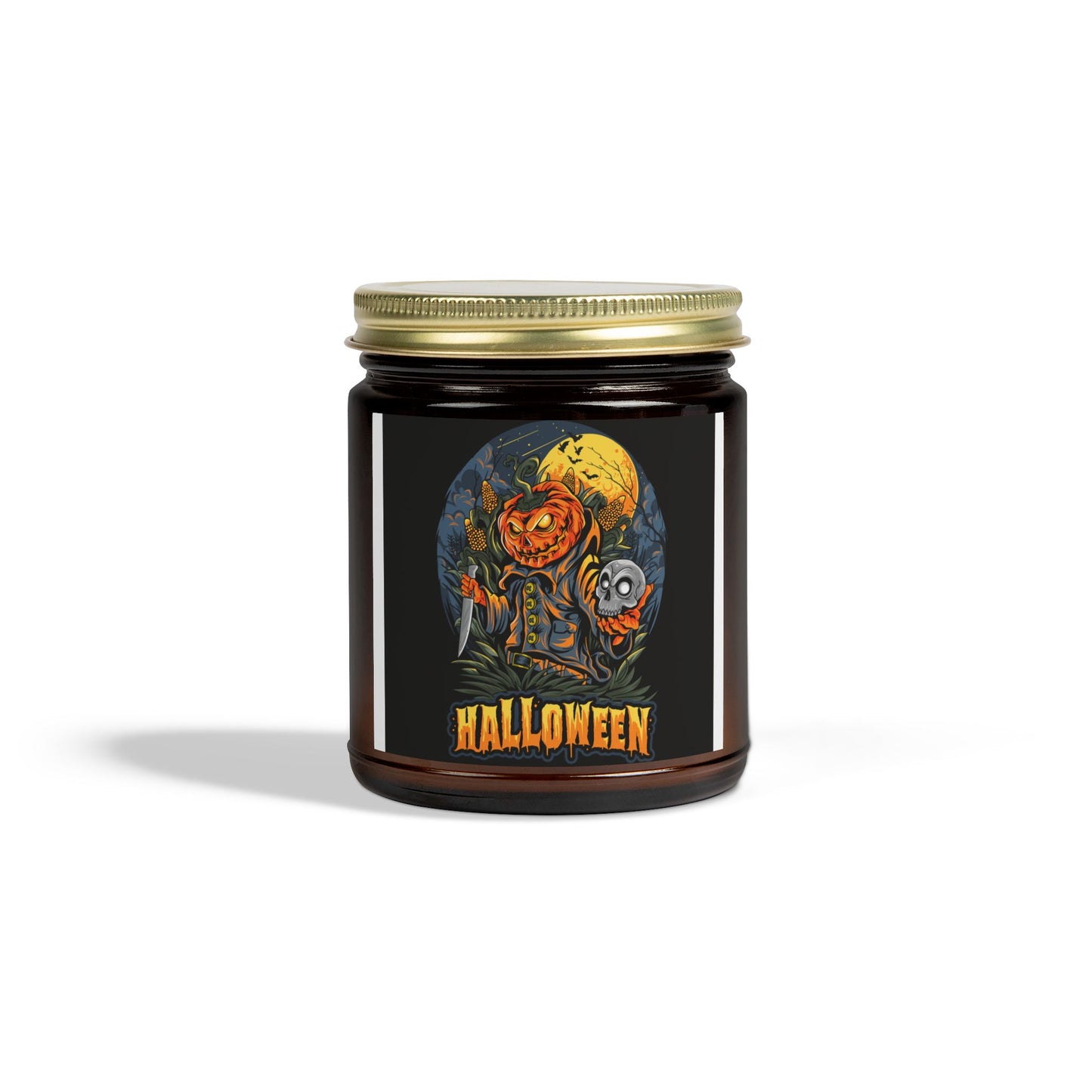 Halloween Scented Candles - Coconut Apricot Wax, Fall Decor, Spooky Room Fragrance, October Gifts, Home Ambiance