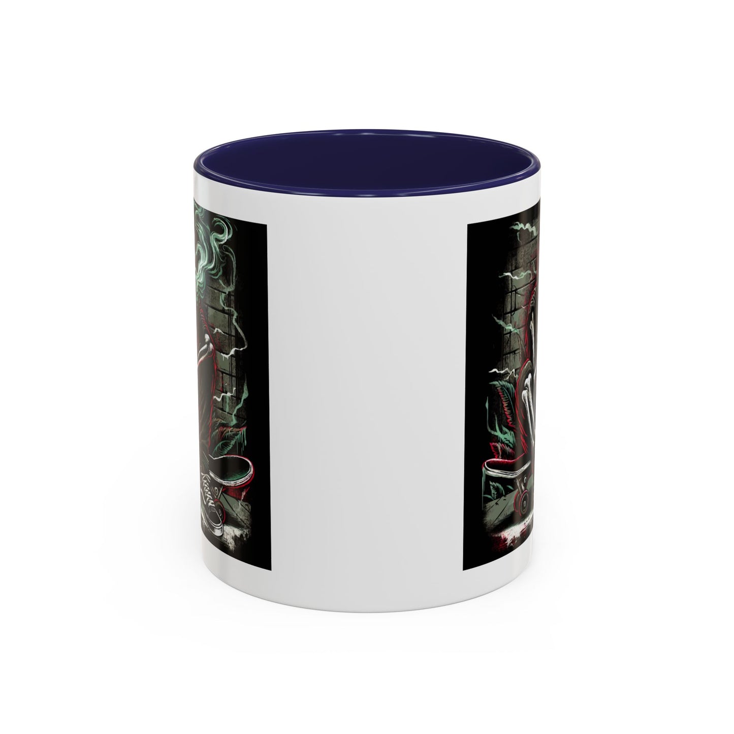 Gothic Skeleton Coffee Mug - Perfect for Halloween Decor, Gift for Skaters, Unique Drinkware, Spooky Vibe, 11 & 15oz Options