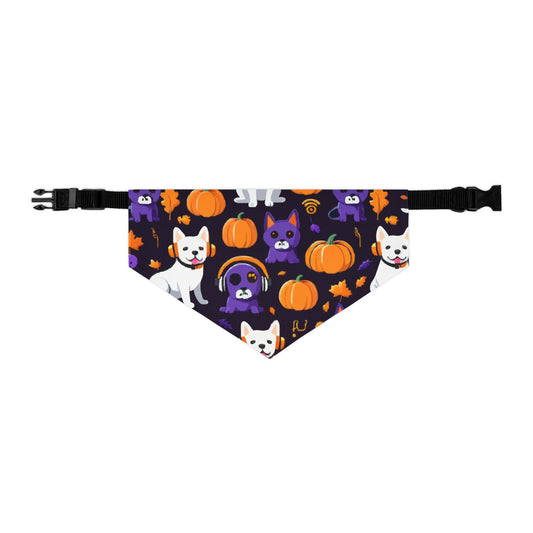 Halloween Pet Bandana Collar, Dog Costume Accessory, Fall Pet Apparel, Pumpkin Print Dog Scarf, Cute Dog Bandana for Dogs