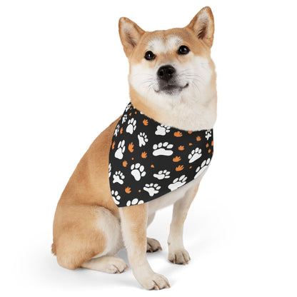 Paw Print Pet Bandana Collar | Cute Dog Accessory for Walks, Parties, Holidays, Pet Lovers Gift, Customizable Pet Apparel