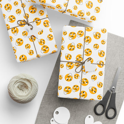 Whimsical Wrapping Paper Roll, Gift Wrap for Birthdays, Holidays, Parties, Unique Gift Presentation, Colorful Emoji Design