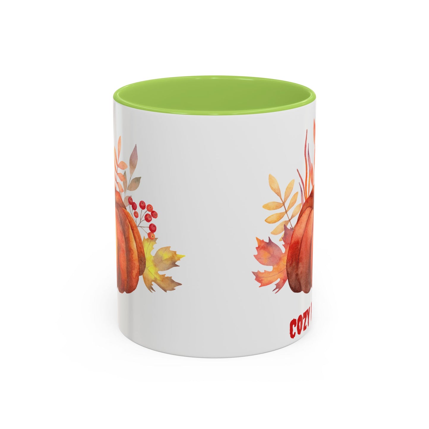 Cozy Pumpkin Accent Coffee Mug | Fall Decor, Gift for Autumn Lovers, Thanksgiving Mug, Pumpkin Spice Latte Cup, Holiday Drinkware
