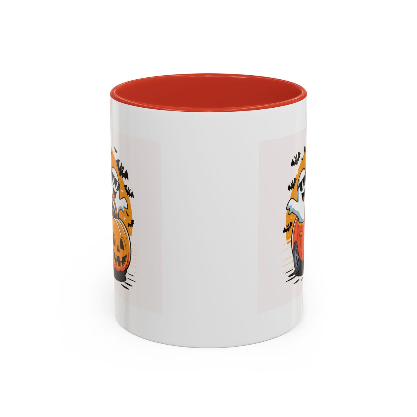 Halloween Ghost Car Coffee Mug, Spooky Mug for Fall, Pumpkin Spice Coffee Cup, Halloween Theme Drinkware, Funny Ghost Mug
