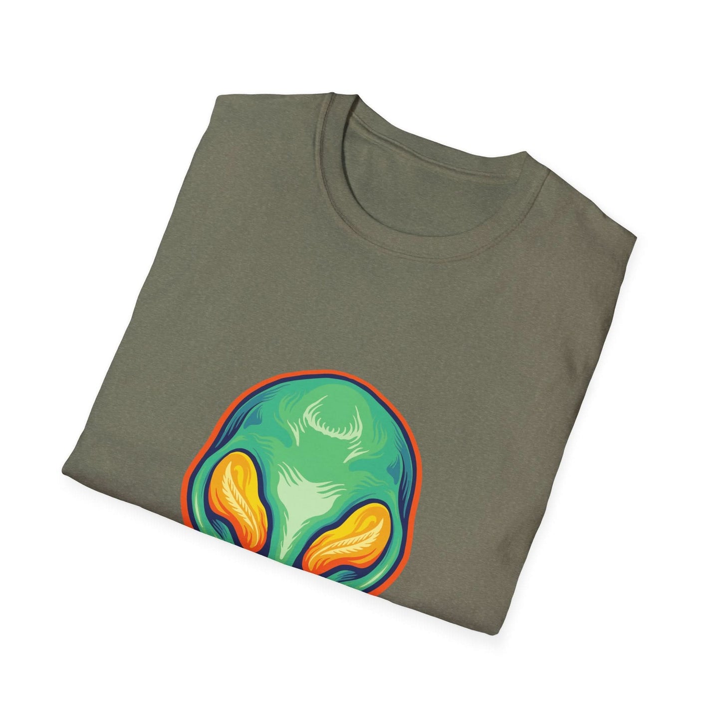Alien Head Green Smile Mascot - Mleem