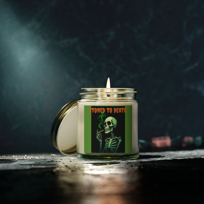 Spooky Scented Candle - 'Stoned to Death', Halloween Decor, Gift for Adults, Home Fragrance, Party Favor, Relaxation