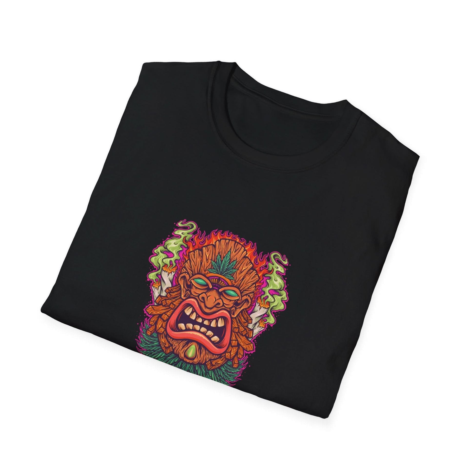 Tiki Leaf Weed Mascot with Smoke - Mleem