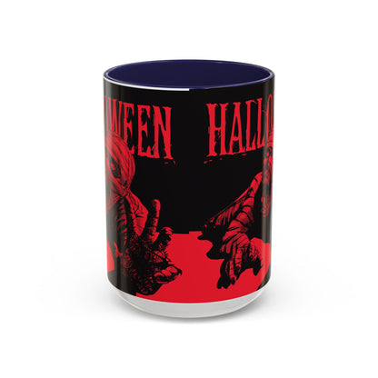 Halloween Accent Coffee Mug | Spooky Coffee Cup for Halloween Lovers, Trick or Treat Mug, Horror Decor, Gift for Fans