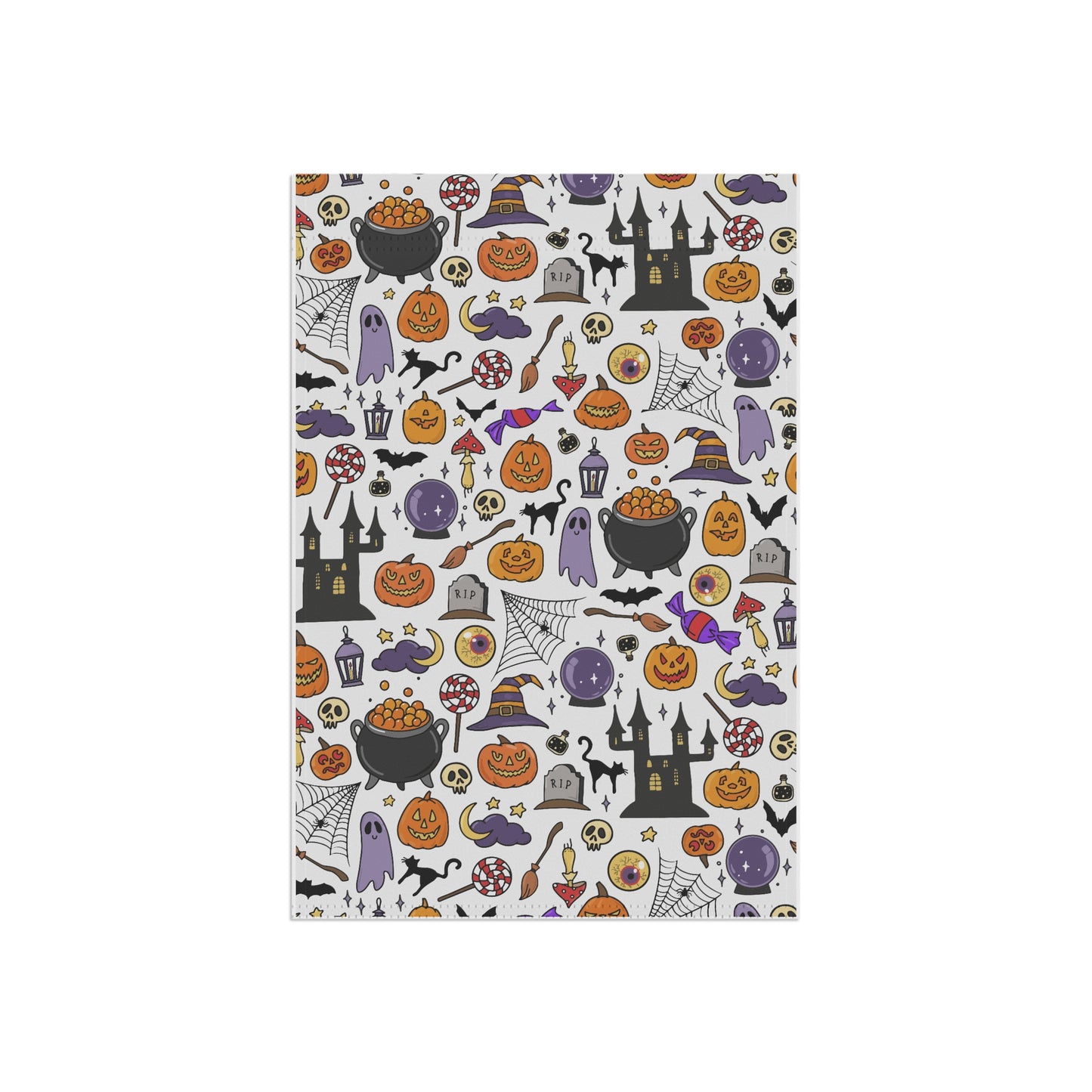 Halloween Garden Banner, Spooky Decor for Outdoors, Fall Lawn Flag, Seasonal Home Decor, Witchy Garden Flag