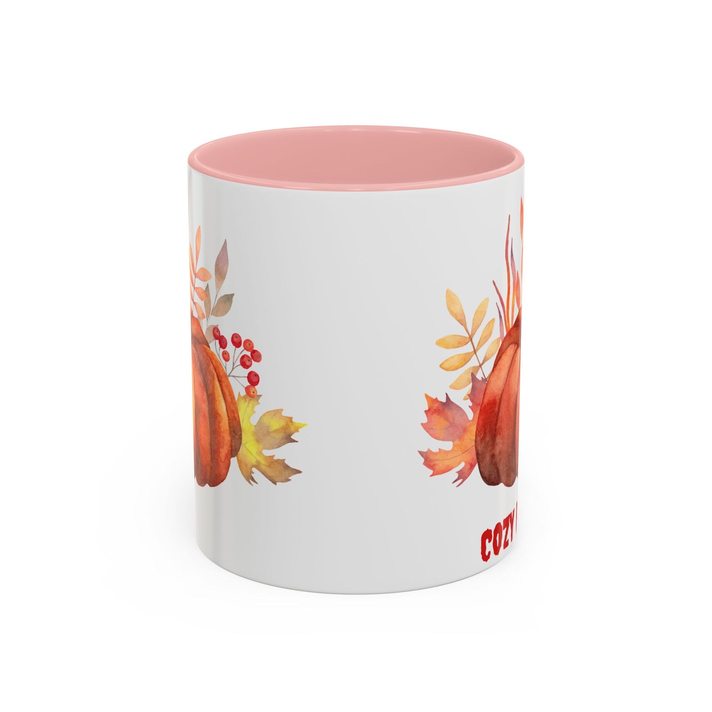 Cozy Pumpkin Accent Coffee Mug | Fall Decor, Gift for Autumn Lovers, Thanksgiving Mug, Pumpkin Spice Latte Cup, Holiday Drinkware